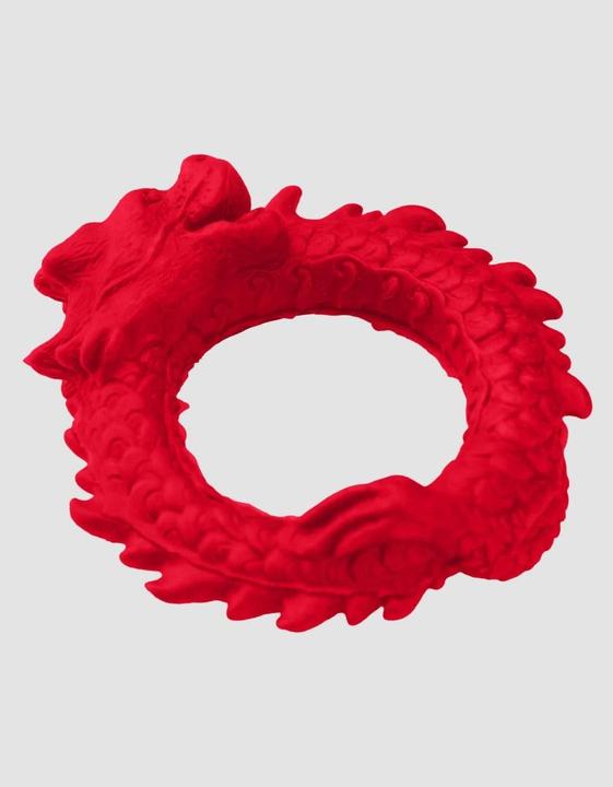 Actual product image Creature Cocks XR Brands - Rise of the Dragon Silicone Penis Ring - Red