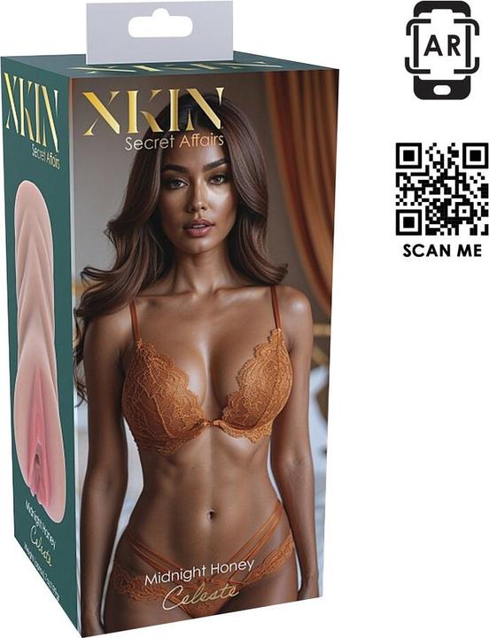 Produktbild Xkin Secret Affairs - Midnight Honey Celeste - TPE Medium Masturbator - 199g - Tan