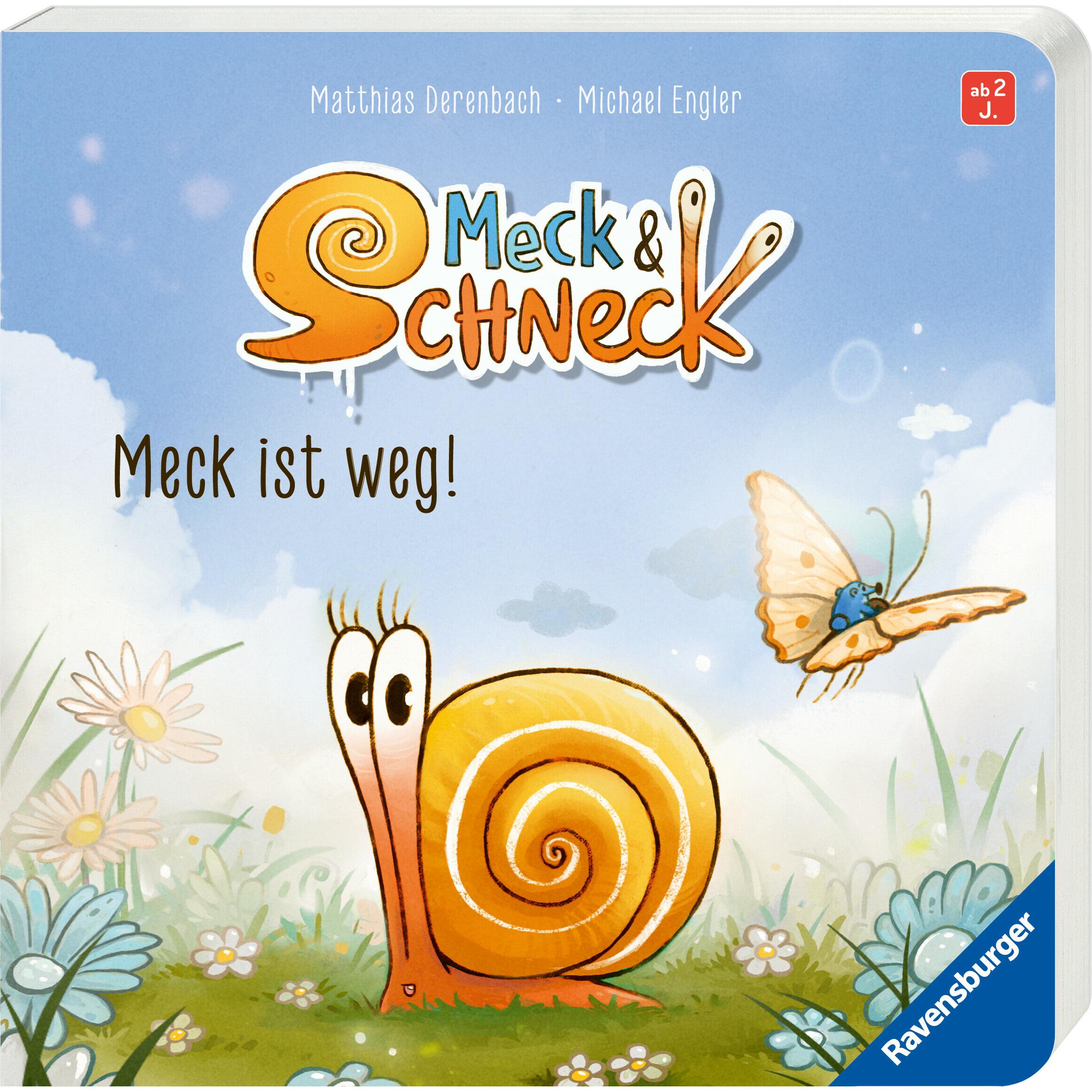 Ravensburger, Babybücher, Meck und Schneck: Meck ist weg! Gefühlstarkes Pappbilderbuch für Kinder ab 2 Jahren zum Entdec...
