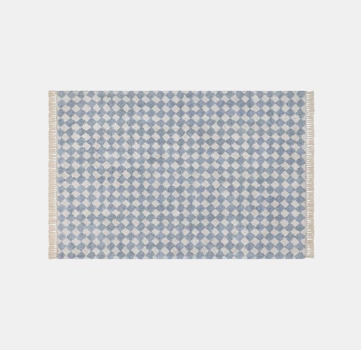 Produktbild Loberon Teppich Wayburn blau/creme (170 x 240 cm)