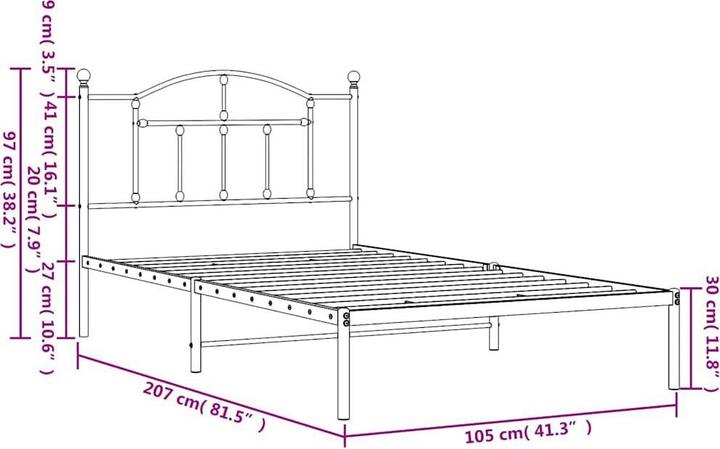 Image du produit vidaXL Bettgestell (100 x 200 cm)