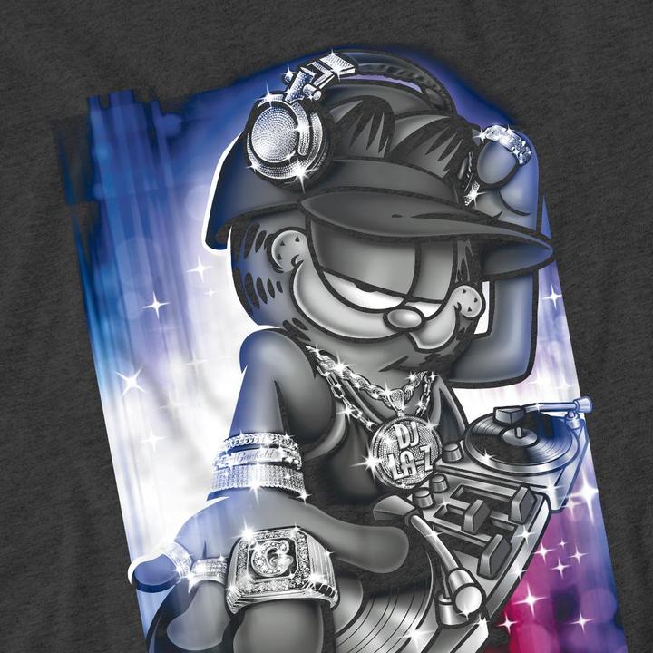 Actual product image Garfield Unisex Adult DJ Lazy T-Shirt (L)