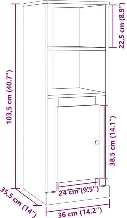 Produktbild vidaXL Highboard (36 x 35.50 x 103.50 cm)