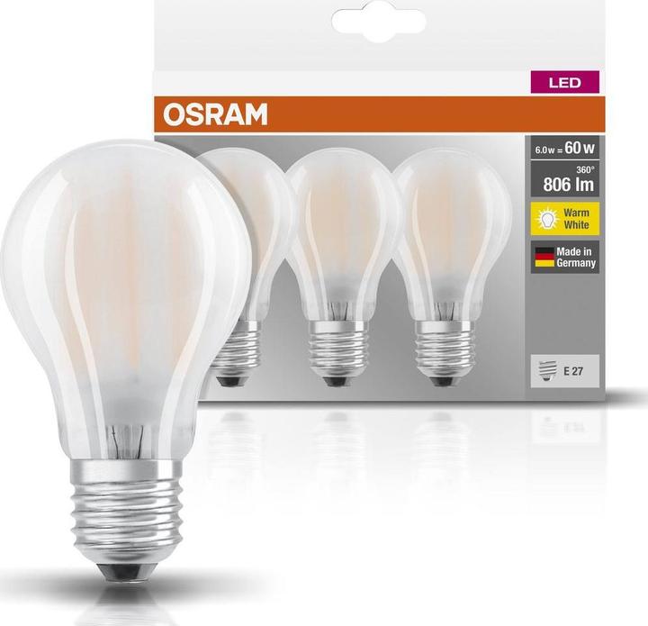 Immagine prodotto Osram Base LED Classsic A (E27, 7 W, 806 lm, 3 x, E)