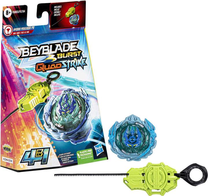 Actual product image Hasbro Beyblade Burst QuadStrike Hydra Poseidon P8 Starter Pack