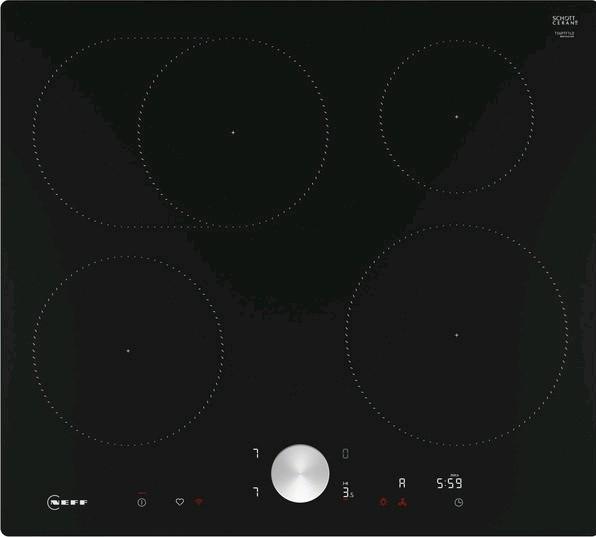 Actual product image Neff N 90, Induction hob, 60 cm, Black, flush (integrated), T56PTF1L0