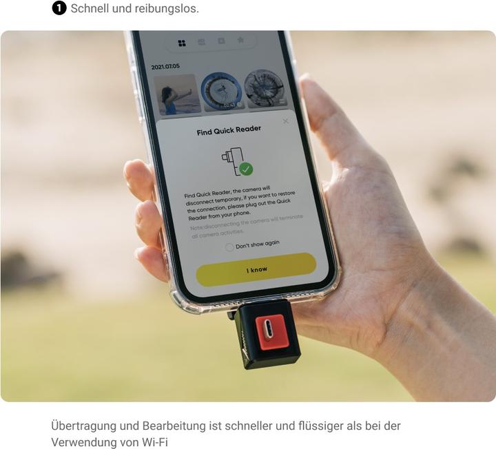 Produktbild Insta360 Quick Reader Horizontal version (ONE R)