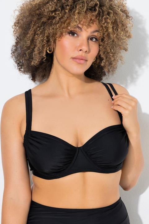 Actual product image Ulla Popken Ruched Underwire Bikini Top (42)