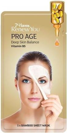 Actual product image 7th Heaven Renew You Pro Age Bamboo Sheet Mask with Vitamin B5 for Deep Skin Balance