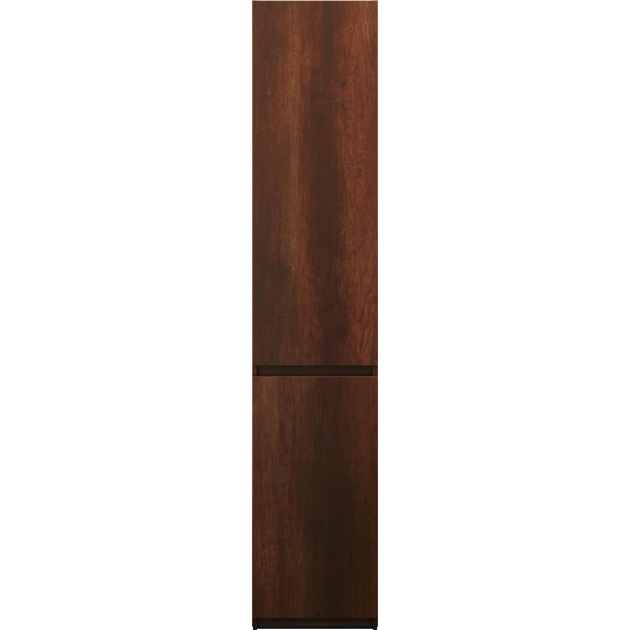 burgbad, Badezimmerschrank, Lin20 Hochschrank Bodenstehend mit 2 Türen, 2 Winkelablagen, Tiefe 245mm, Türanschlag rech