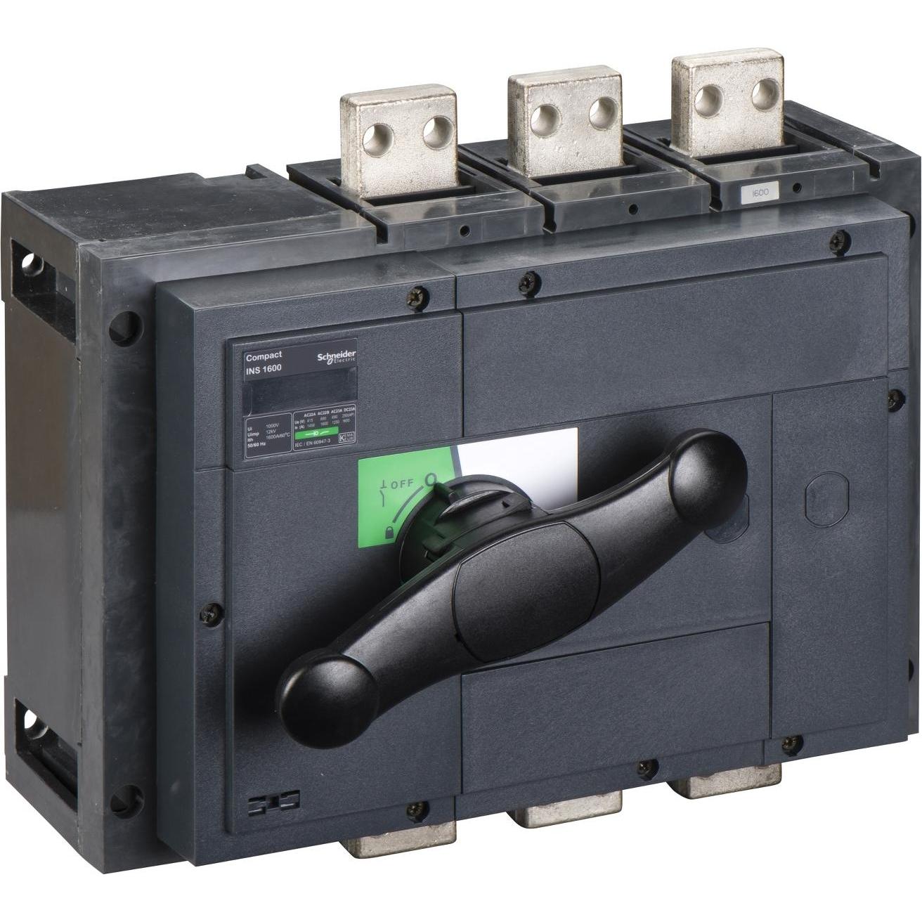 Schneider Electric, Systemstromversorgung, Leistungsschalter 31336 Interpact Ins1600 3p sw Drehantr.