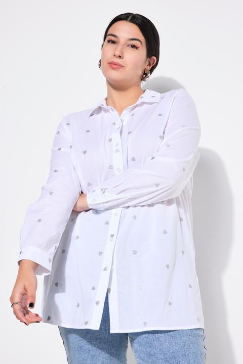 Produktbild Studio Untold Hemdbluse, Boxy Shape, Silver Hearts (46, 48)