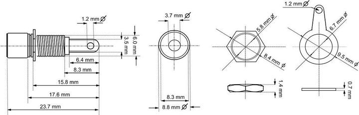 Produktbild Goobay Cinch Buchse zur Gehäusemontage mit Isolation und Lötanschluss