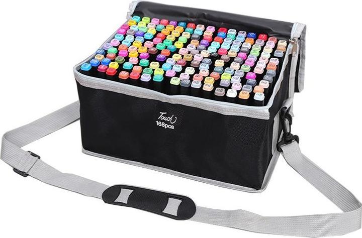 Produktbild I Am Creative Wasserfeste Acryl Filzstifte Permanent Marker Doppelspitz Malstifte - Set (Bunt, 7 mm, 168 x)