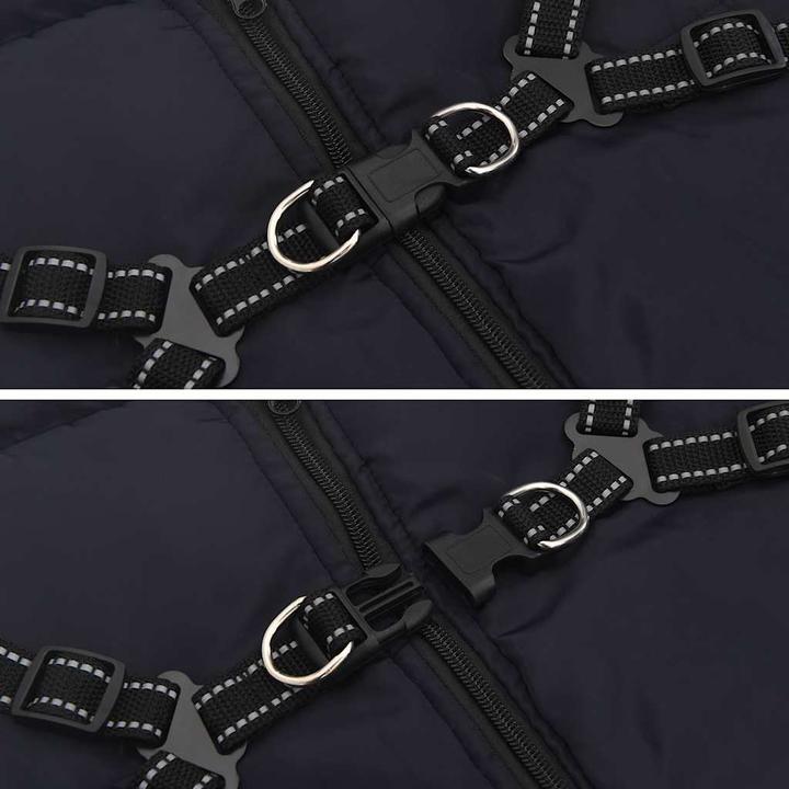 Actual product image vidaXL Dog coat with harness Waterproof (44, Dog coat)