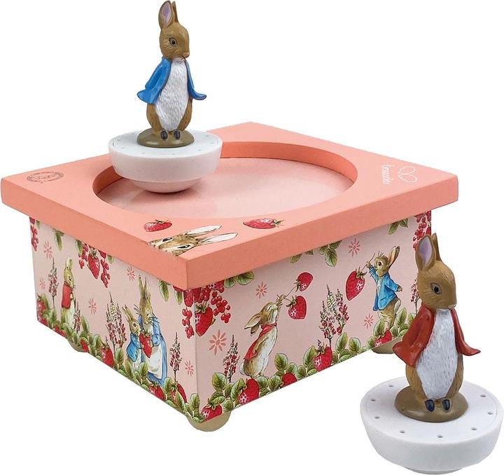 Produktbild Trousselier Spieluhr tanzend Peter Hase, Erdbeeren magnetisch