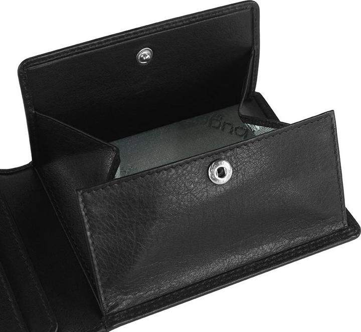 Actual product image Bugatti Simbiosi billfold with flap, noir