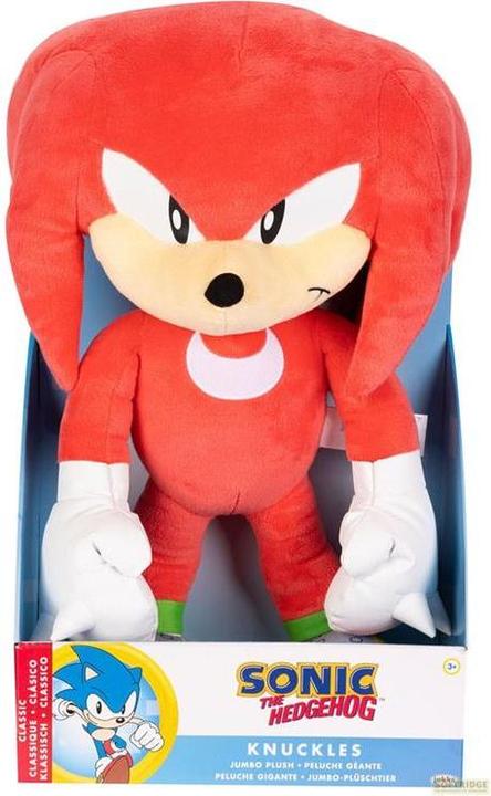 Actual product image Jakks Pacific Sonic the Hedgehog Plush 18 Inch Jumbo Knuckles (45.72 cm)