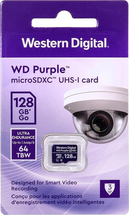 Produktbild WD Purple QD101 (128 GB, microSDXC, U1, UHS-I)