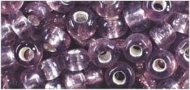Actual product image Rayher Rocailles, 4 mm ø, with silver inlay, purple, 17th