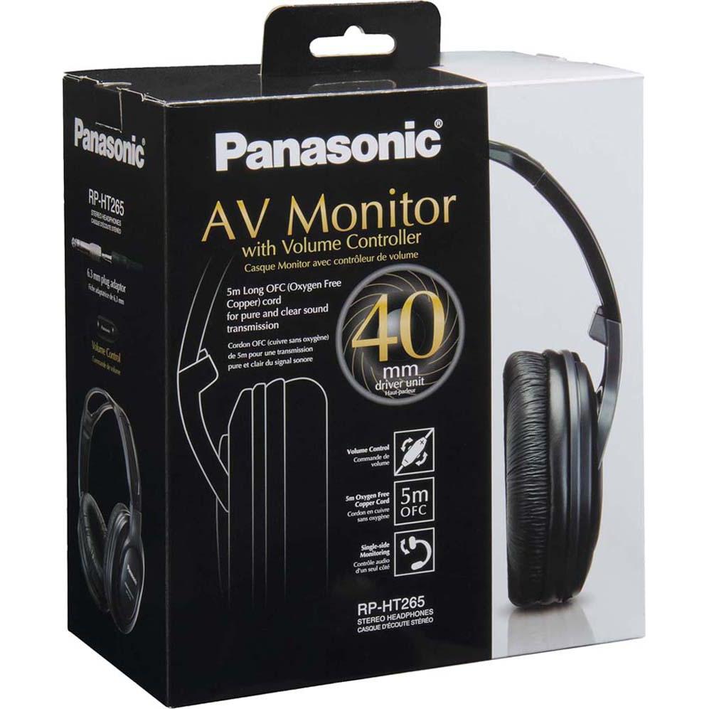 Thumbnail - Panasonic Rp-Ht265e (keine Geräuschunterdrückung, Kabelgebunden), Kopfhörer, Schwarz