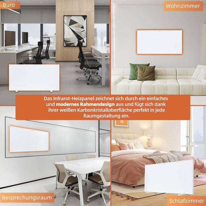 Image du produit SHE SHX SHXA1000-WiFi Chauffage infrarouge avec WiFi 1000 Watt, blanc (1000 W)