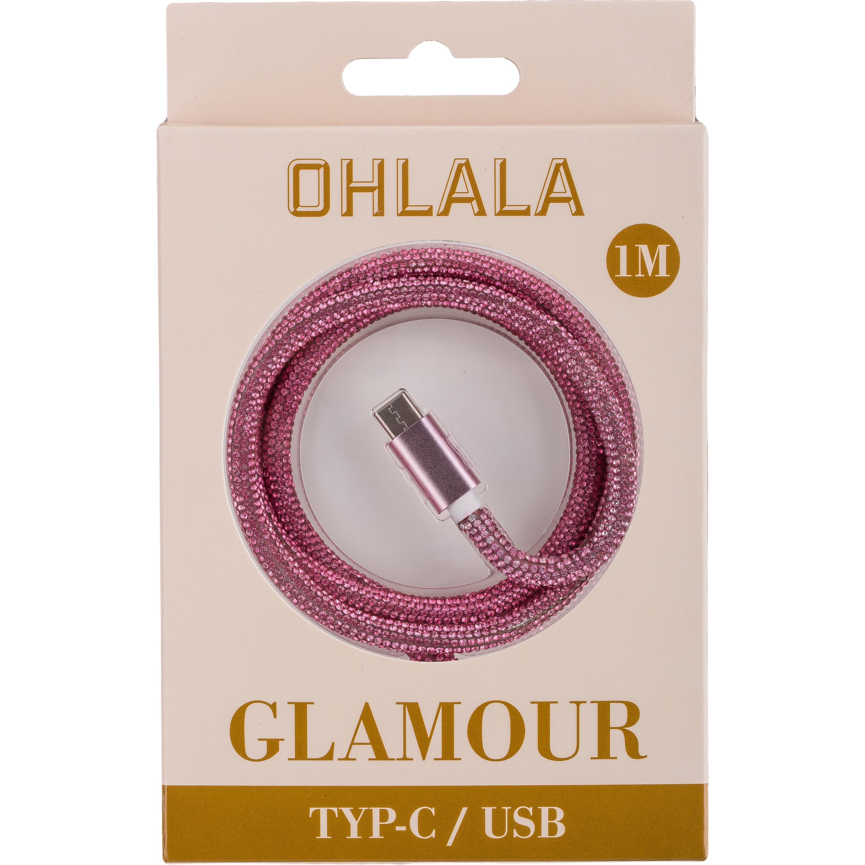 Thumbnail - Peter Jäckel OHLALA! Glamour 1m USB Data Cable Rose für Typ-C mit Sync- und Ladefunktion (1 m, USB 3.0), USB Kabel