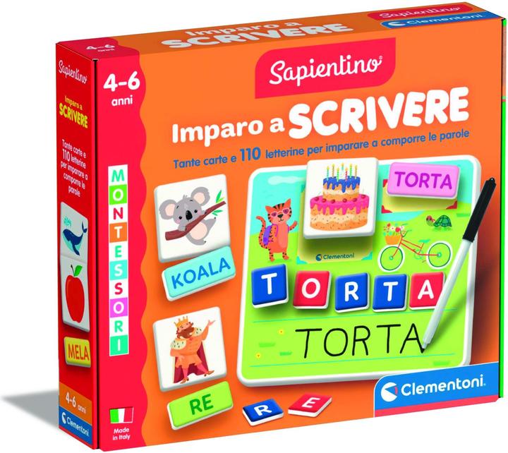 Produktbild Clementoni Sapientino Lerne Karten Alphabet und abwischbare Tafel, Lernen zu schreiben, Lernspiel (Italienisch)