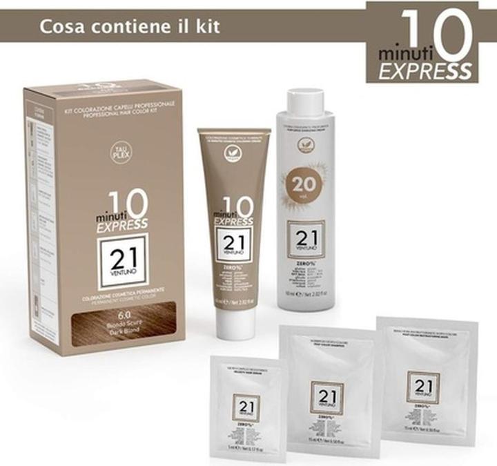 Image du produit 21 Ventuno Professional Hair Dyeing Kit 5.5 Mahogany Light Blonde (5.5 Acajou blond clair)