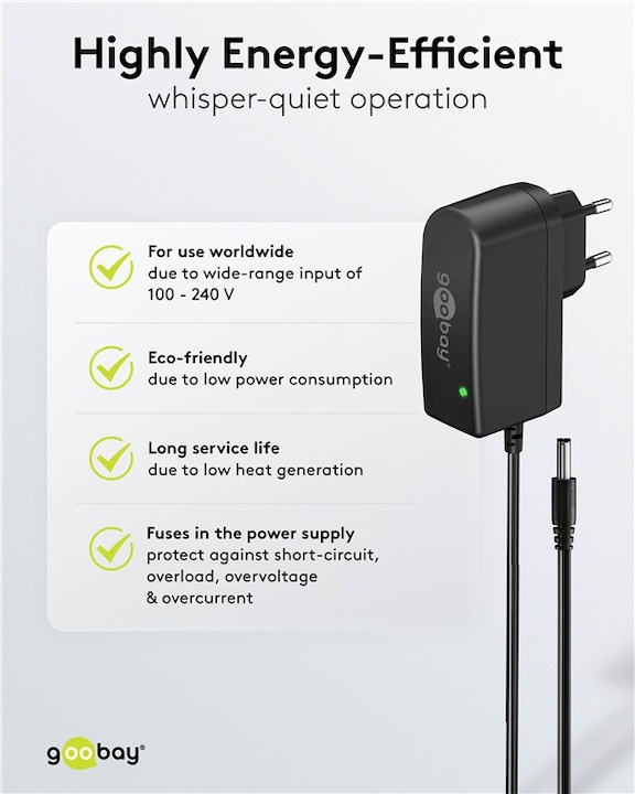Actual product image Goobay 12 V power supply unit