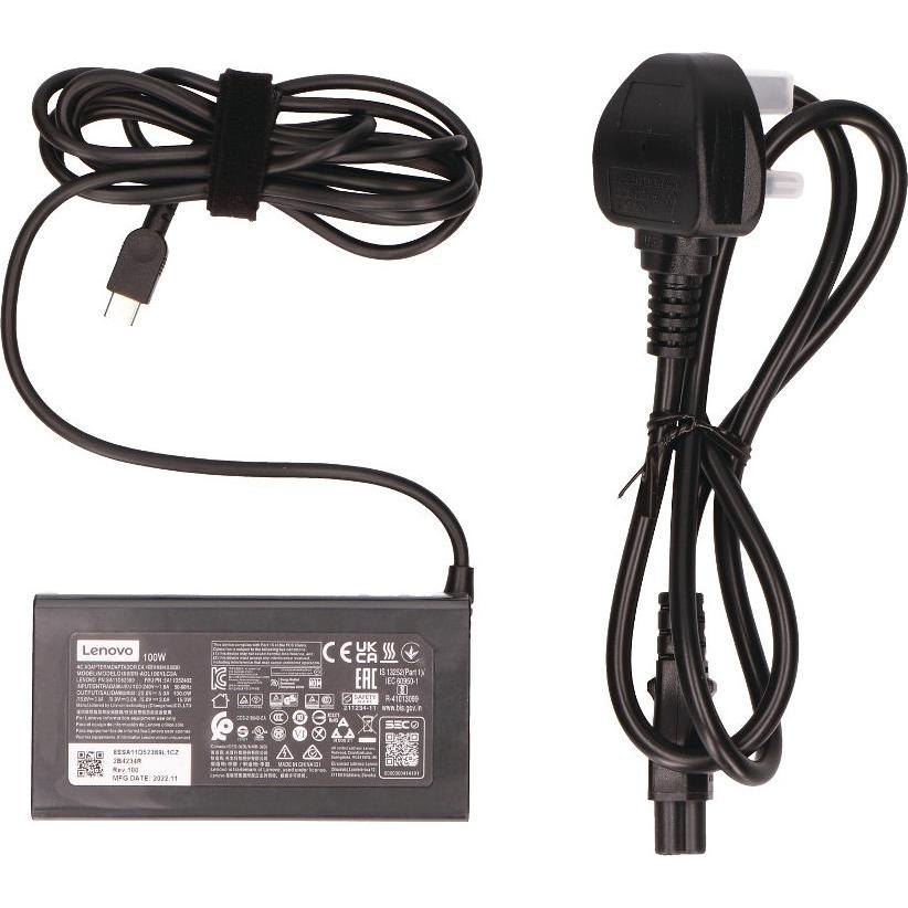 Lenovo Adattatore AC USB-C 5V/9V/12V/15V/20V 100W (100 W), Alimentatore per notebook, Nero
