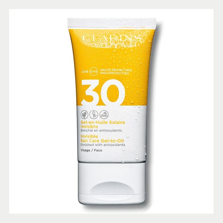 Immagine prodotto Clarins Sole - Gel-en-Huile Solaire Invisible Visage SPF30 (Crema solare viso, SPF 30, 50 ml, 72 g)