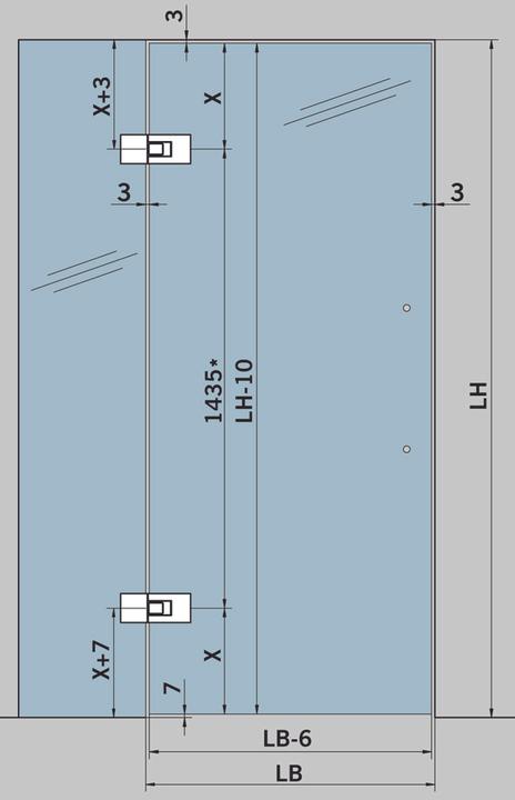 Actual product image Dormakaba Swing door hinges TENSOR