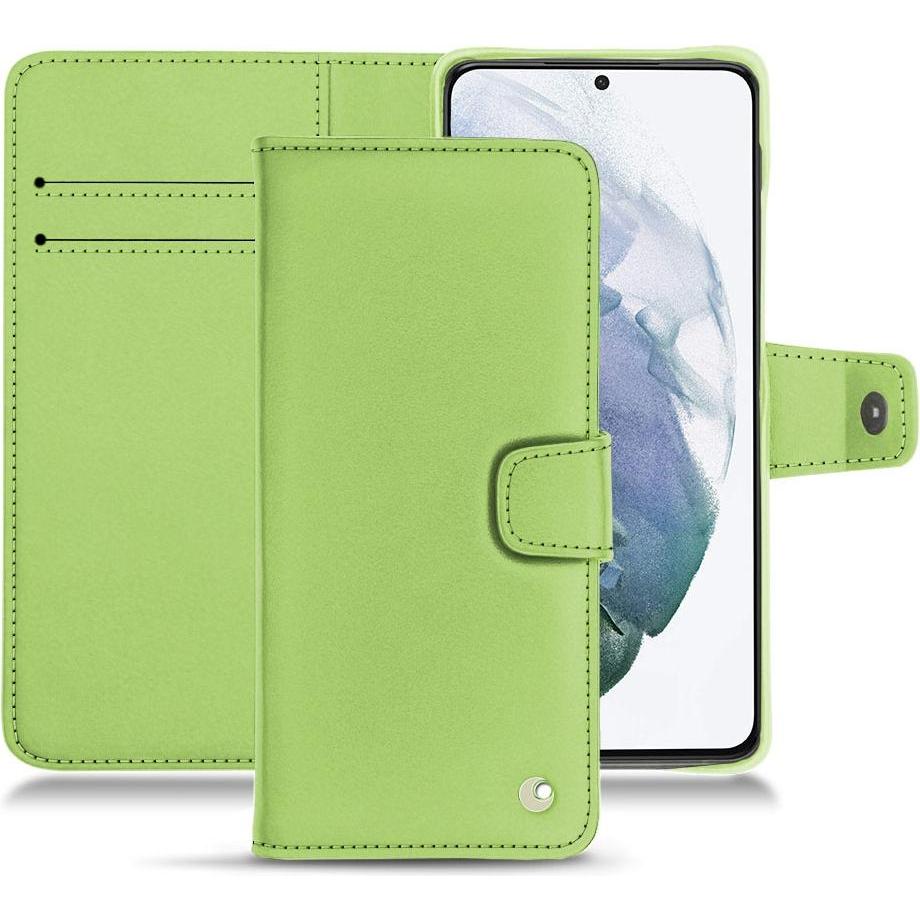 Noreve Lederschutzhülle Wallet (Samsung Galaxy S21+), Smartphone Hülle, Grün