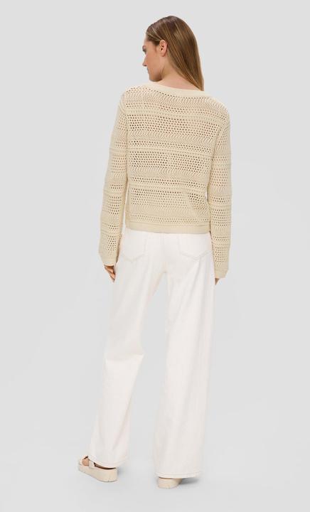 Actual product image s.Oliver Strickpullover Pullover im Relaxed-Fit mit Ajour-Muster (44)