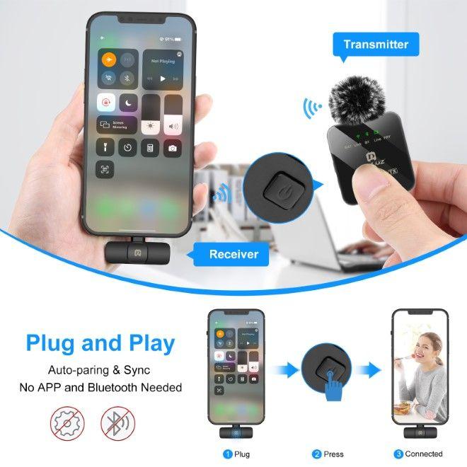 Produktbild Puluz Dual Lavalier Mikrofon Lightning