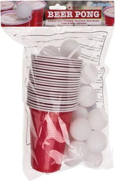 Magni Beer Pong Trinkspiel mit 15 Bällen und 22 Becher