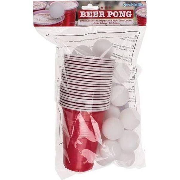 Magni Beer Pong Trinkspiel mit 15 Bällen und 22 Becher