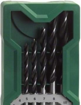 Produktbild Bosch Zubehör Mini-X-Line-Holzbohrer-Set, 7-teilig (6 mm, 10 mm, 7 mm, 3 mm, 5 mm, 8 mm, 4 mm)