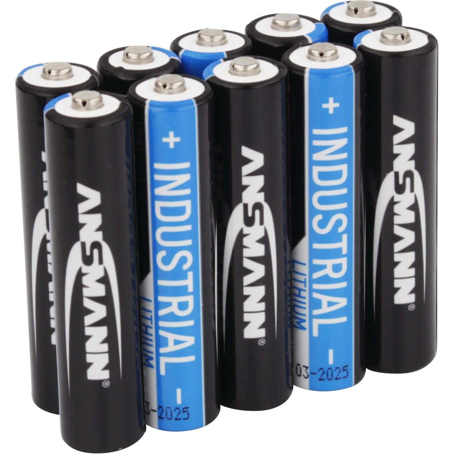 Ansmann Micro (AAA)-Batterie Lithium L (10 Stk., AAA, 1150 mAh), Batterien + Akkus