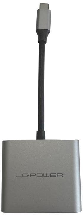 Actual product image LC-Power HUB-C-MULTI-4-V2 1xUSB3.2+HDMI+Chargeport Type C sil retail (USB-C, 3 ports)