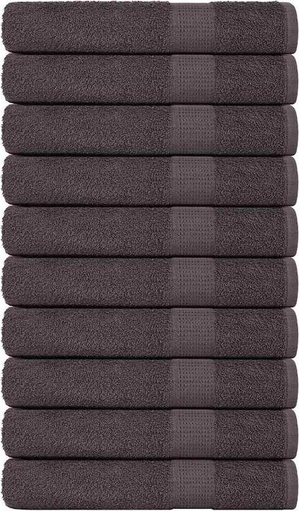 vidaXL Draps de sauna 10 pcs. Anthracite 80x200 cm 360 g/m² 100% coton (80 x 200 cm)