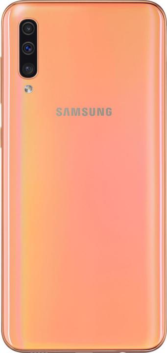 Produktbild Samsung Galaxy A50 EU-Version (128 GB, Coral, 6.40", Hybrid Dual SIM, 25 Mpx, 4G)