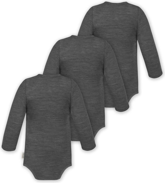 Produktbild Normani 3er Pack Baby Merino Body Langarm „Auckland" - 9371 (98)