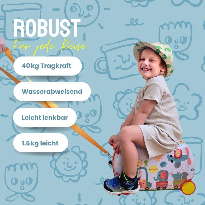 Immagine prodotto Hermex Kinderkoffer Hartschalenkoffer Reisegepäck Kindertrolley Koffer (18 l)