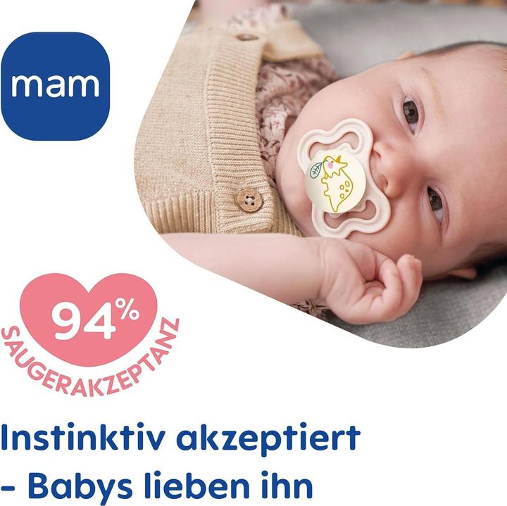 Produktbild MAM Air Silikon Schnuller, 2 Stück, 0-6 Monate (2 x, bis 6 Monate)