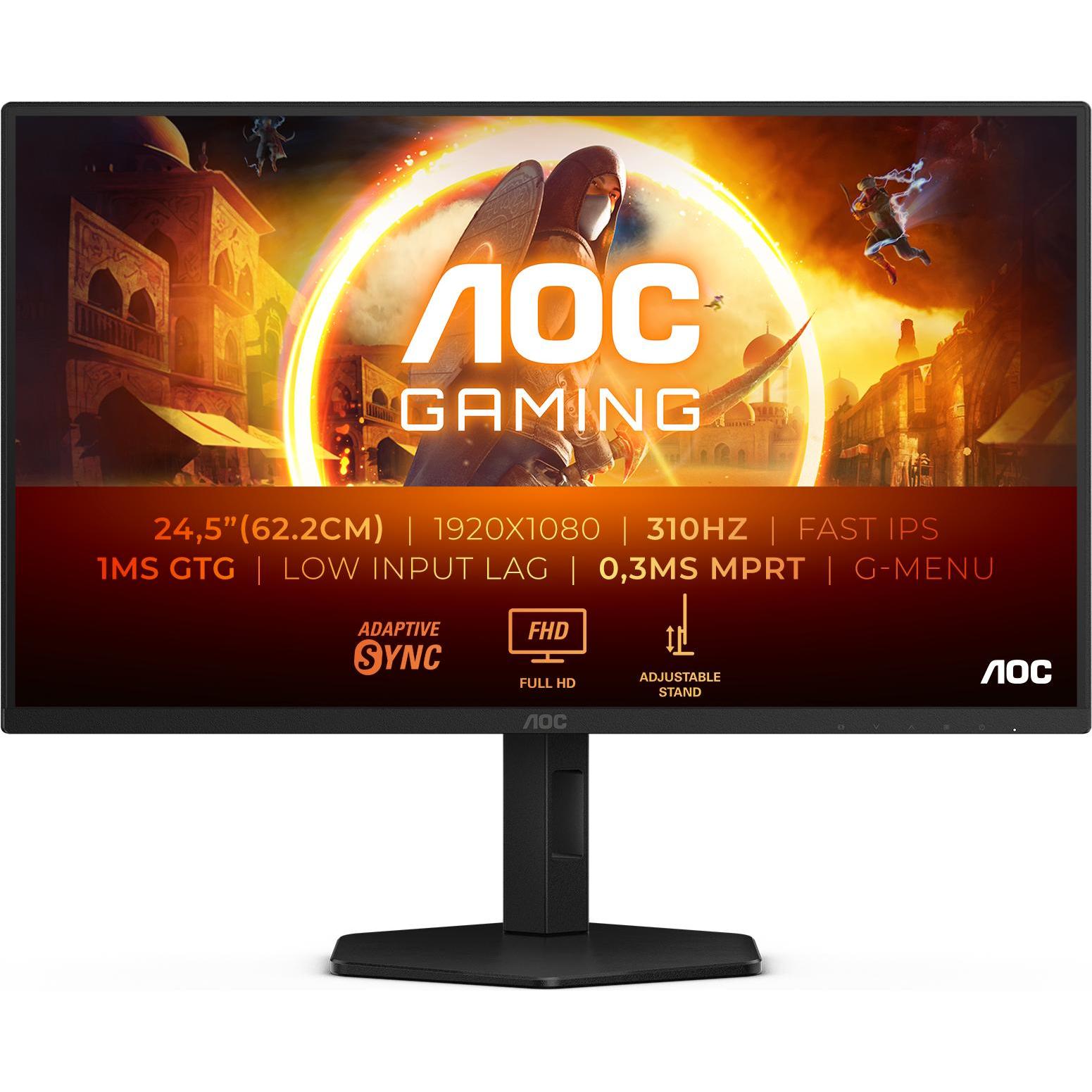 AOC 25G4SXU (1920 x 1080 Pixel, 24.50"), Monitor, Schwarz, Grau