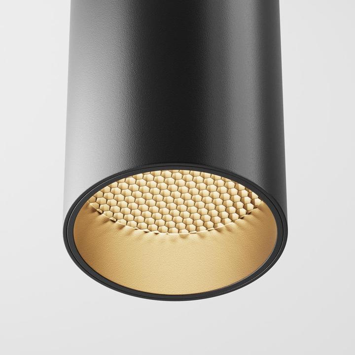 Actual product image Maytoni FOCUS LED ceiling light, ceiling lamp 12W dimmable 12.5cm black 3000K 90Ra warm white (900 lm)