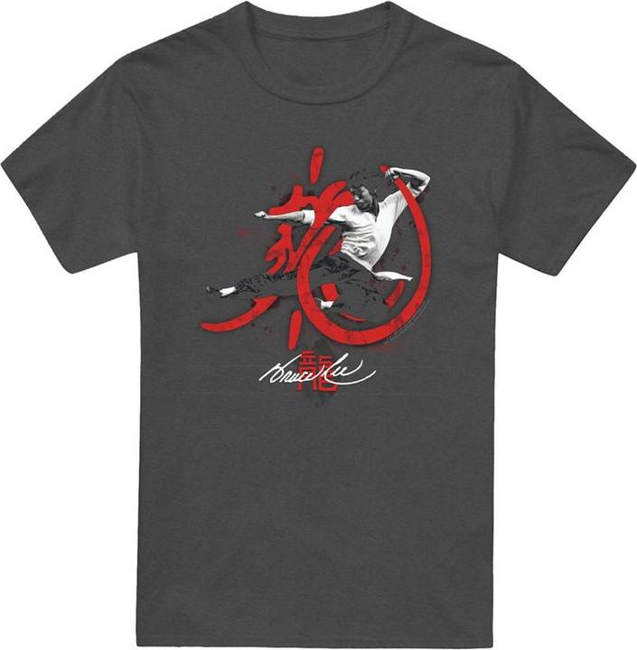Produktbild Bruce Lee High Flying TShirt meliert (S)