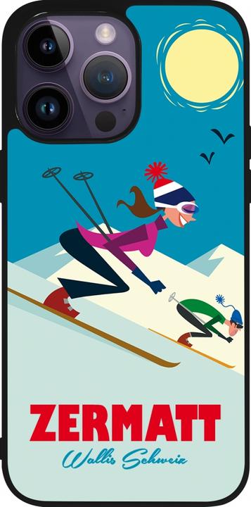 Image du produit PhoneLook Coque Silicone rigide noir Zermatt Ski Downhill (Apple iPhone 15 Pro Max)